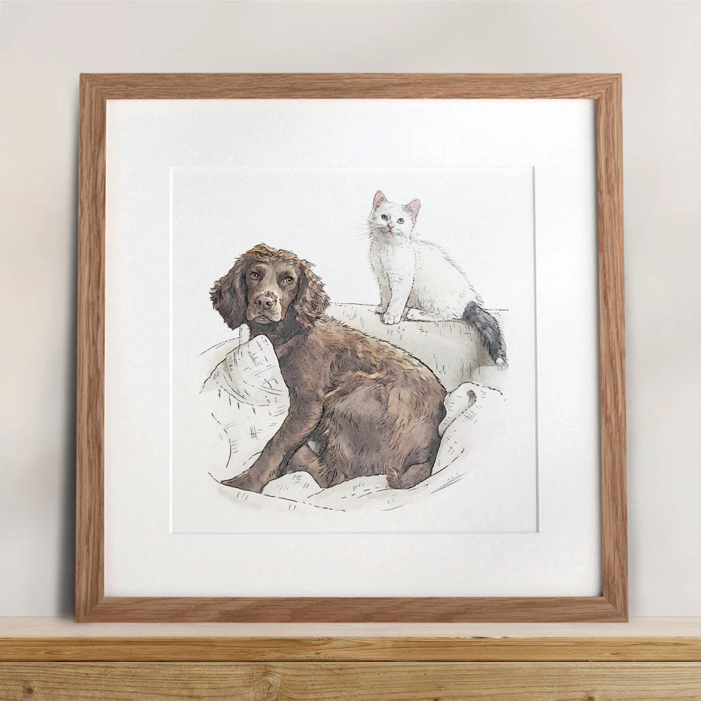 Watercolor Pet Portrait Frame