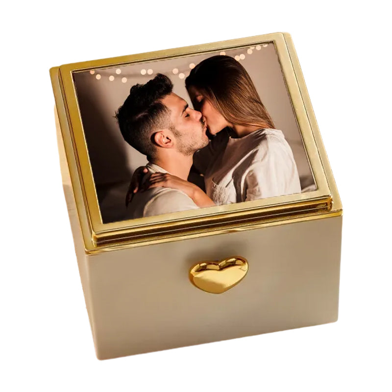 Customized Magic Cake Candle Flip Box Music Box with Full Song Playing Gift