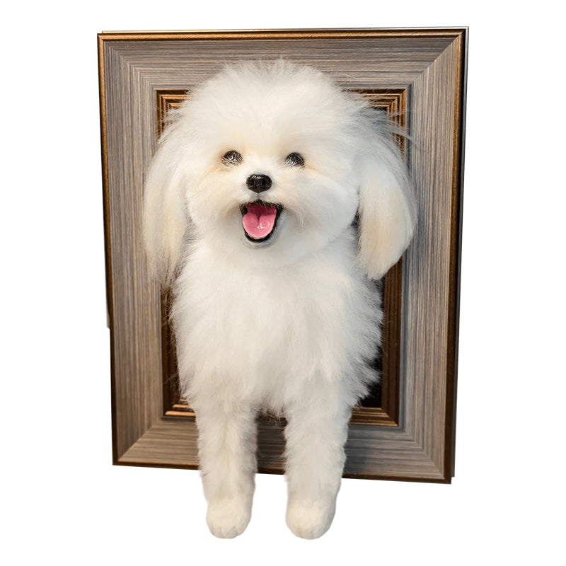 3D pet photo frame with paw prints