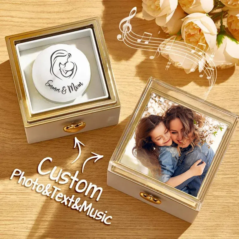 Customized Magic Cake Candle Flip Box Music Box with Full Song Playing Gift