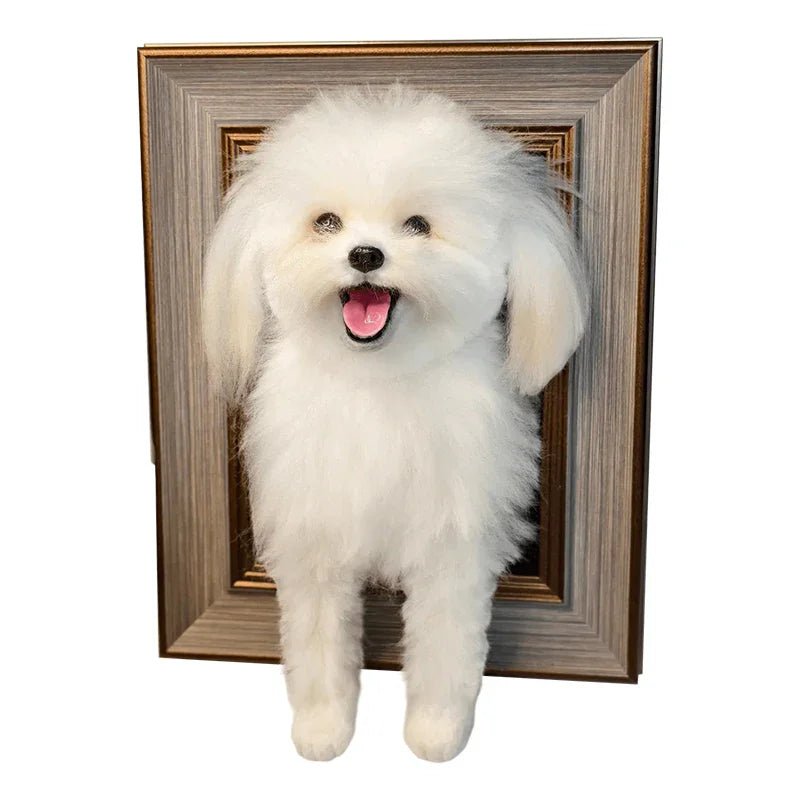3D pet photo frame with paw prints - Frameza Artworks