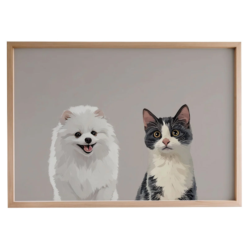 Custom Pet Portrait - Pet Photo + Name