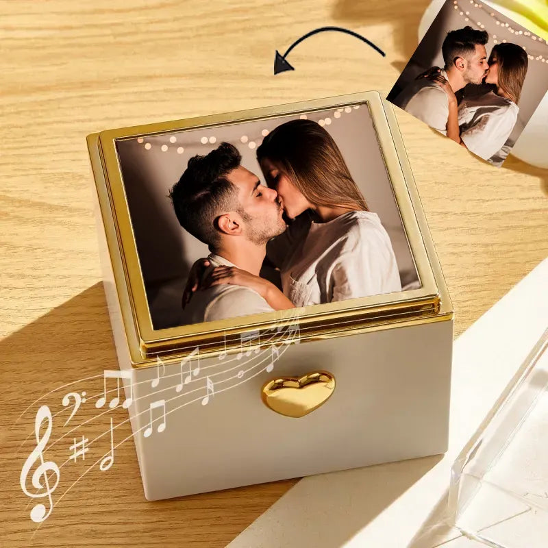Customized Magic Cake Candle Flip Box Music Box with Full Song Playing Gift