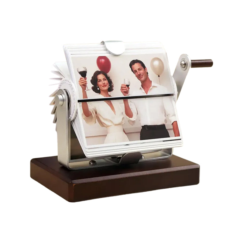 Customized Mechanical Hand-Cranked Photo Frame Personalized 32-panel Photo Box DIY Gift