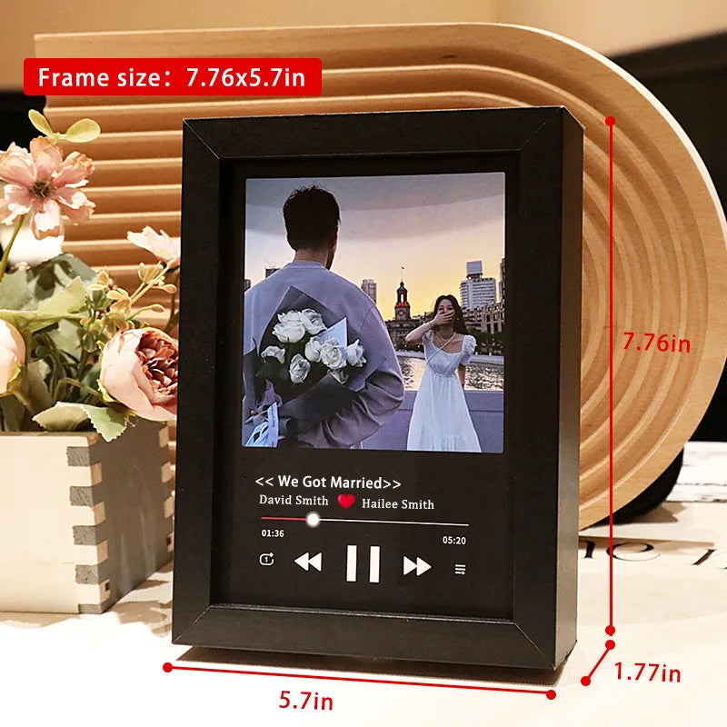 Photo Frame with Music Custom Whole Song Frame Personalized Music Player (Can Play Whole Song)