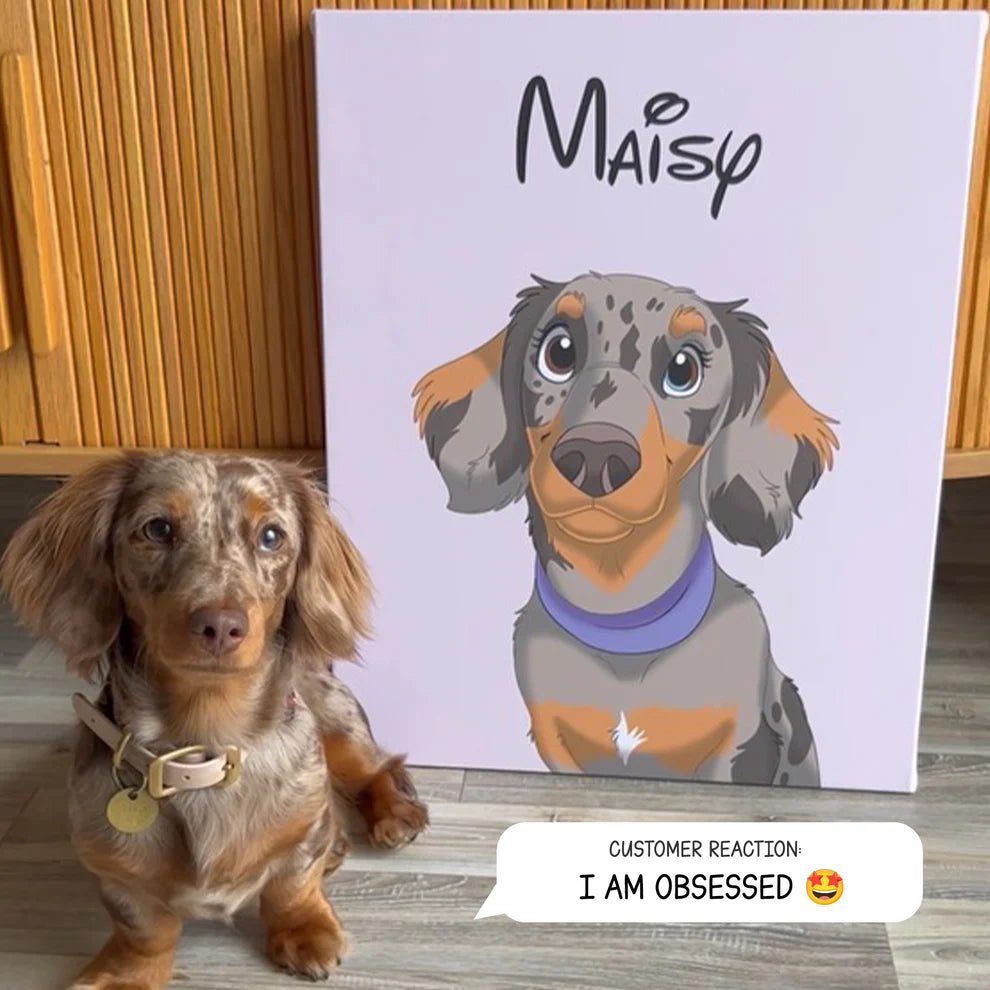 Custom hand-painted cartoon pet photo frame