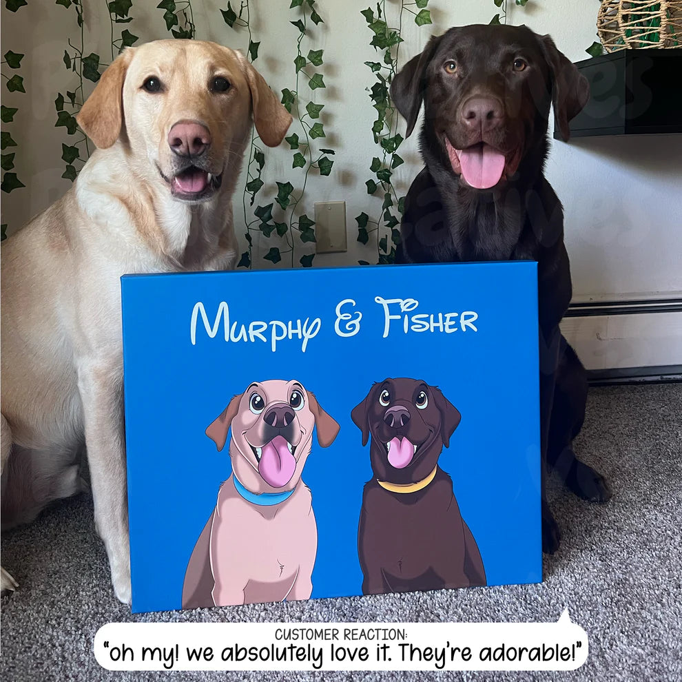 Custom hand-painted cartoon pet photo frame