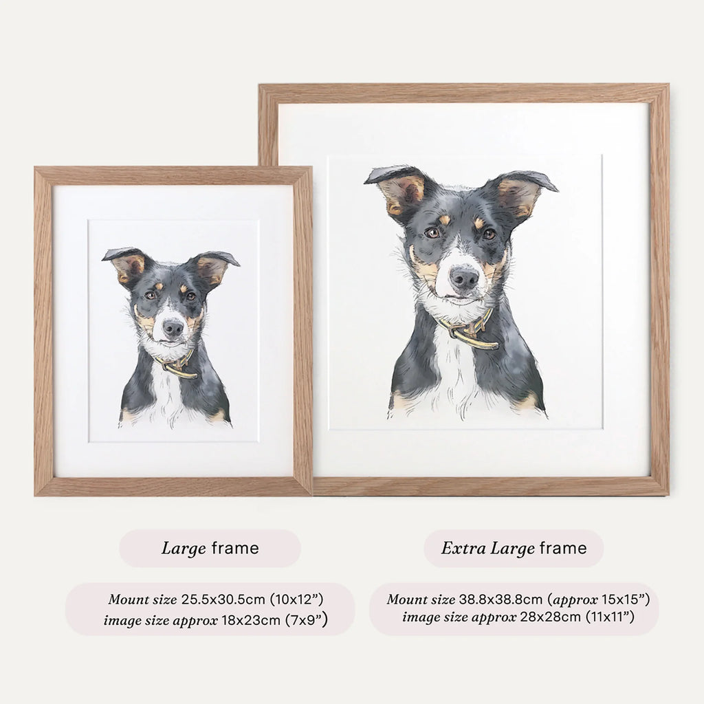 Watercolor Pet Portrait Frame