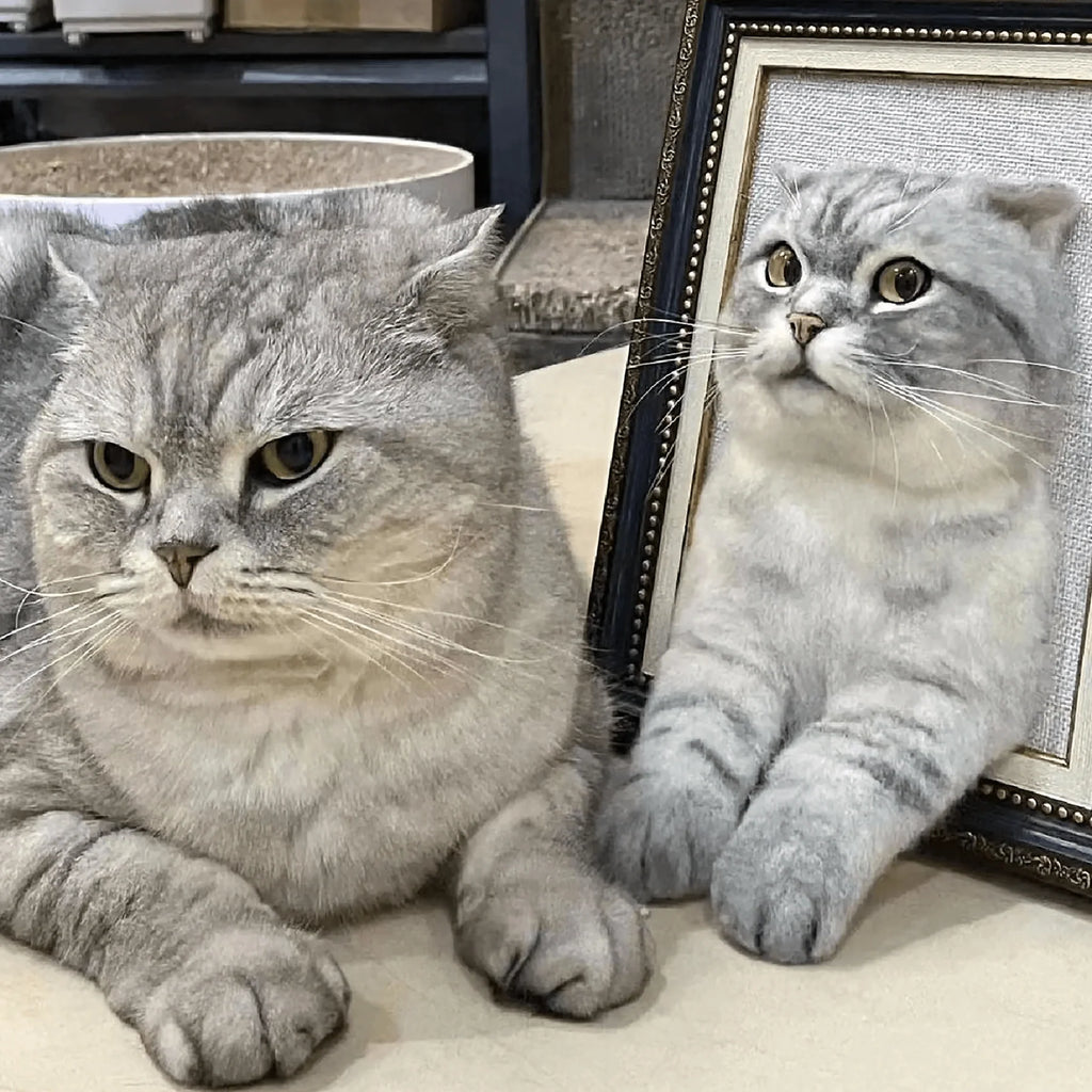 3D pet photo frame with paw prints