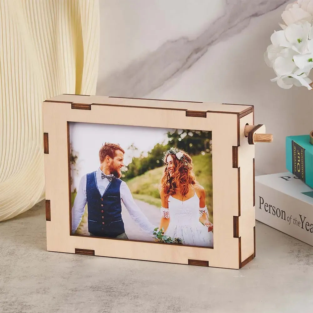 Personalized Flip Page Photo Frame Rolling Photo Frame Gift