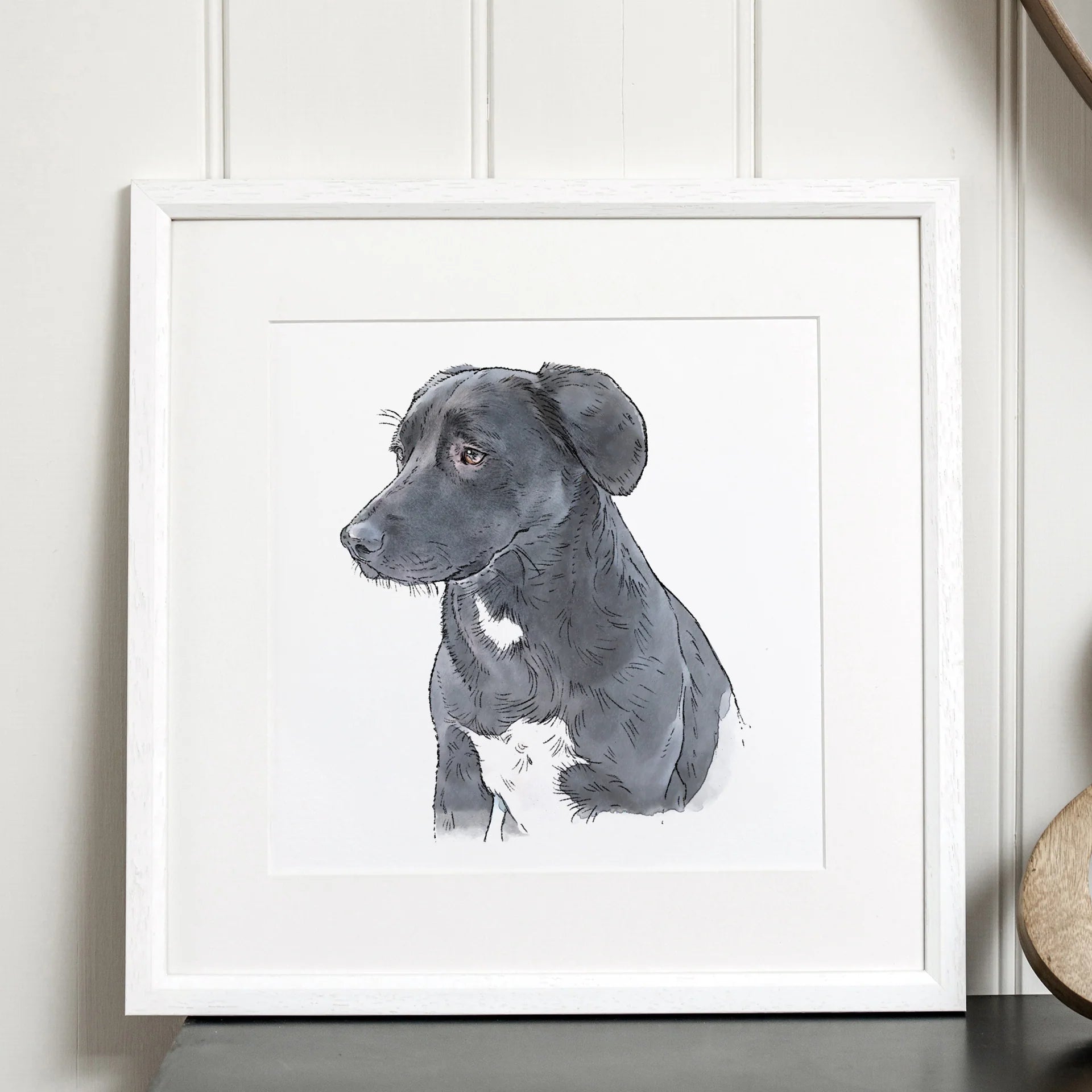 Watercolor Pet Portrait Frame