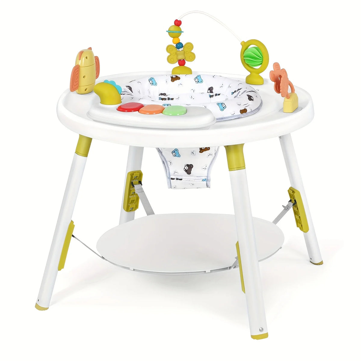Baby activity center, 3-in-1 with detachable toys and 360 degree rotating seat, ideal for toddler development and entertainment