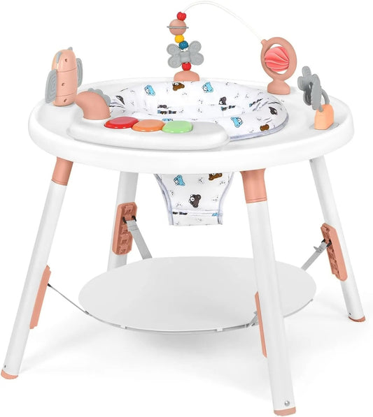 Baby activity center, 3-in-1 with detachable toys and 360 degree rotating seat, ideal for toddler development and entertainment - Frameza Art