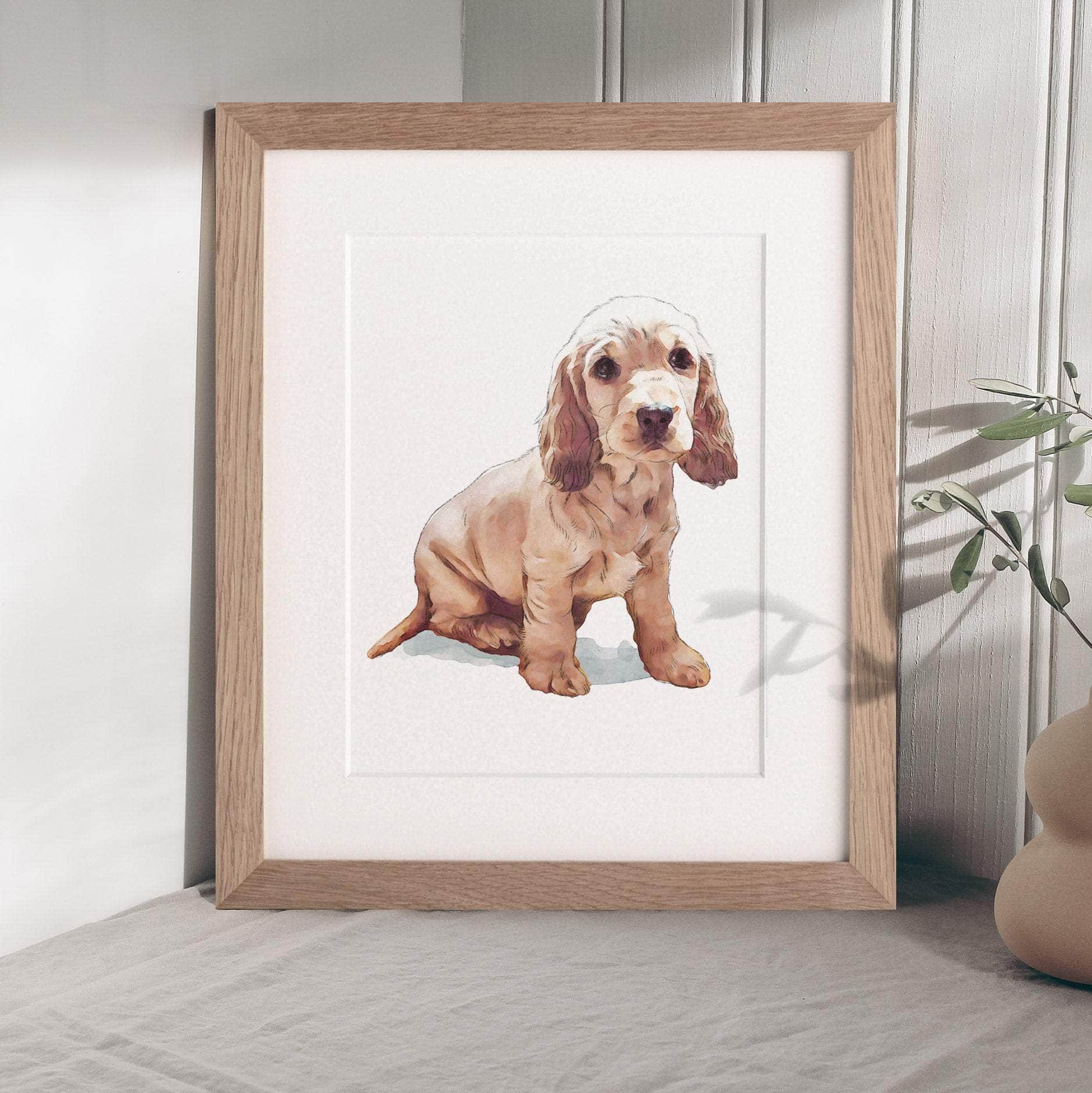 Watercolor Pet Portrait Frame