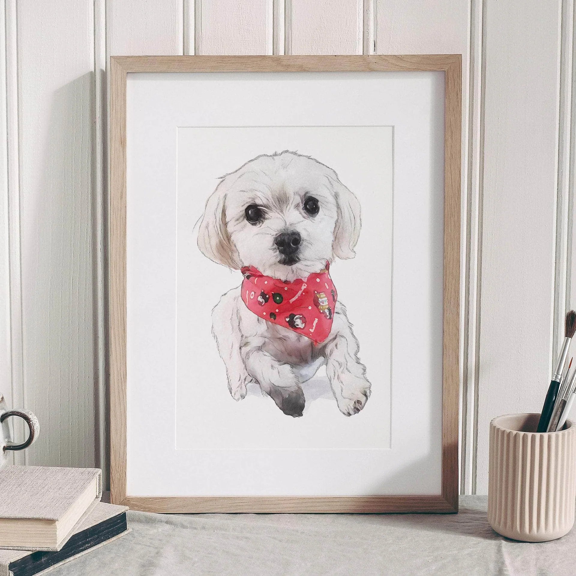 Watercolor Pet Portrait Frame
