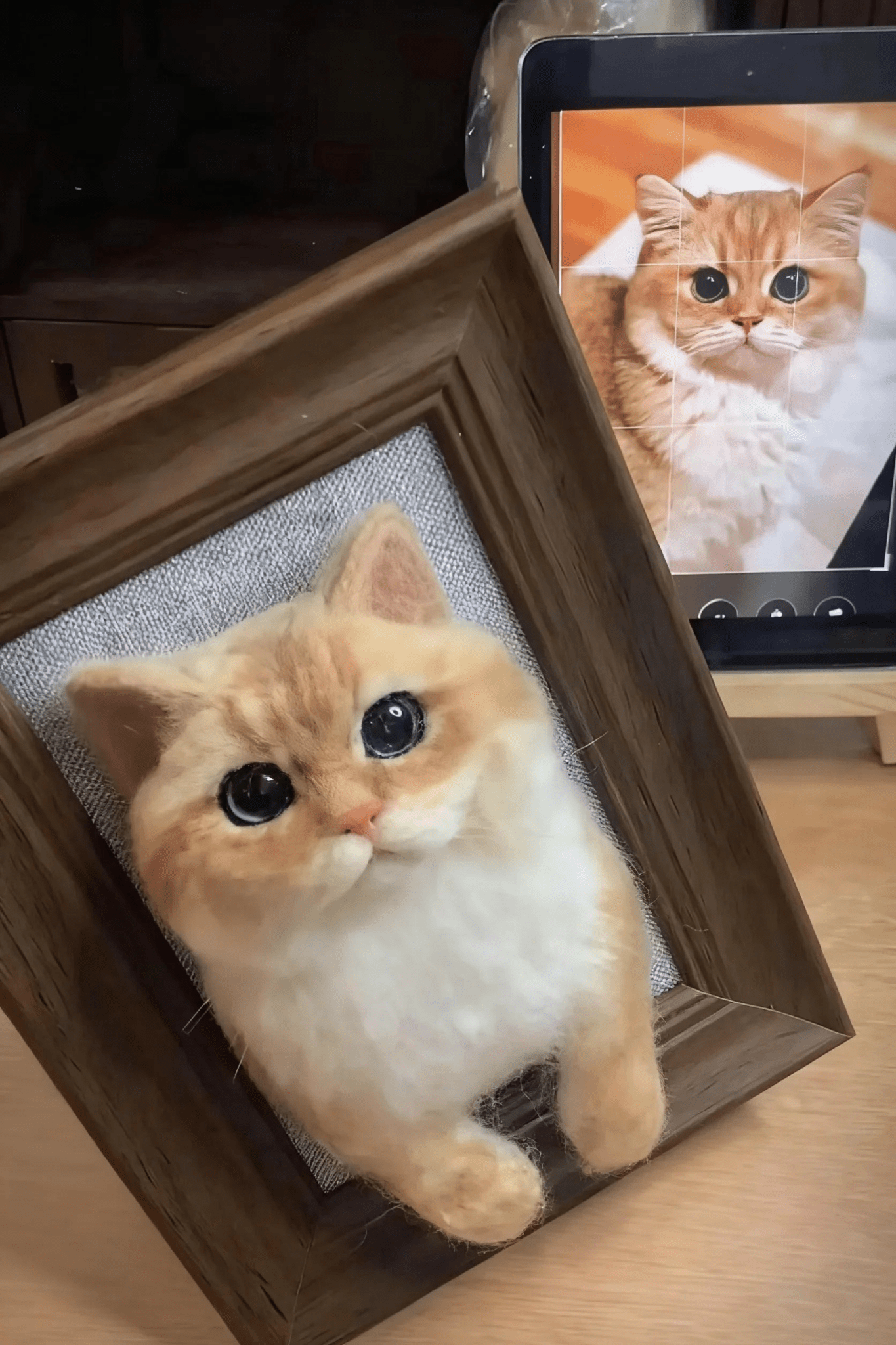 Halloween, Thanksgiving, Christmas 3D Felted Wool Pet Portraits - Frameza Artworks