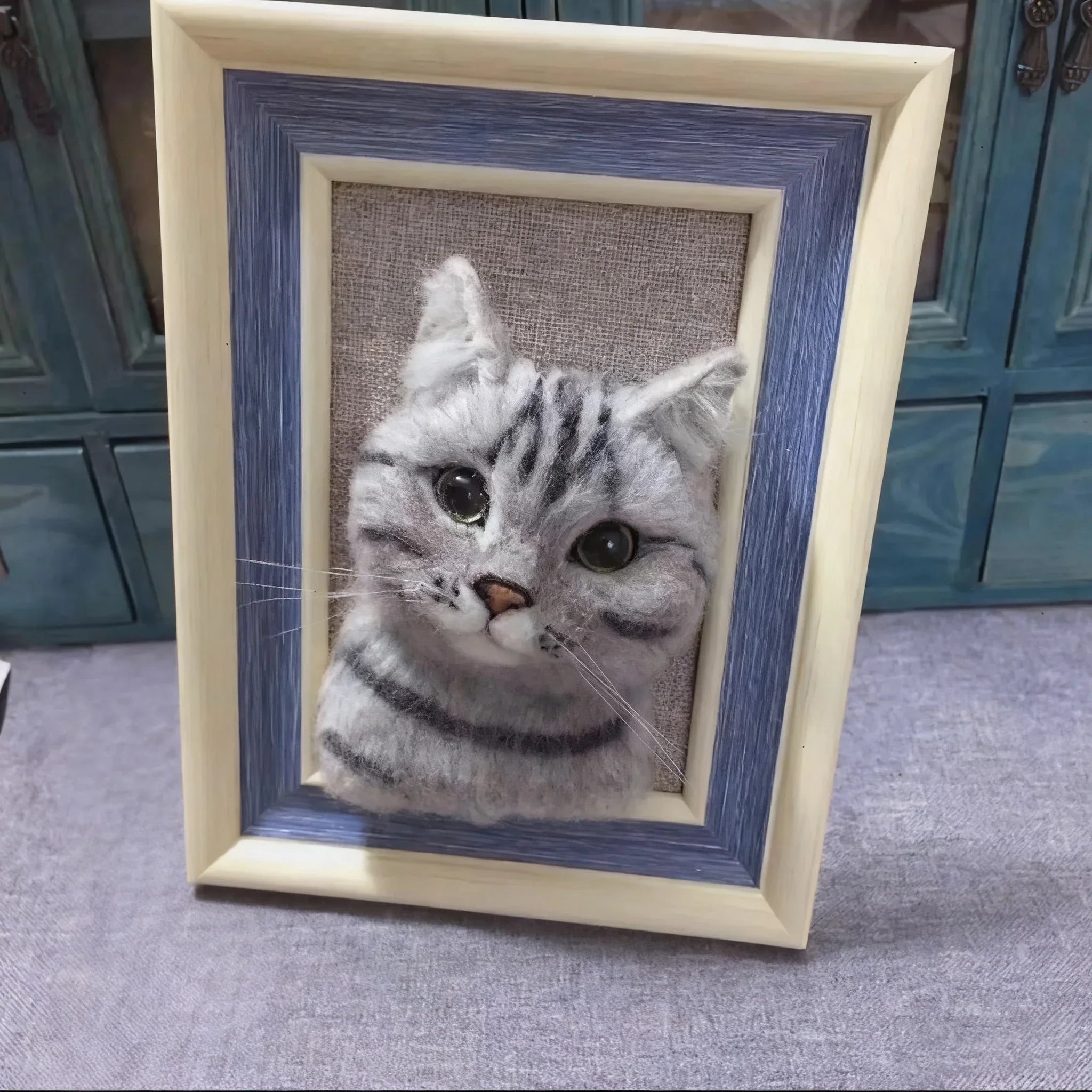 Halloween, Thanksgiving, Christmas 3D Felted Wool Pet Portraits - Frameza Artworks