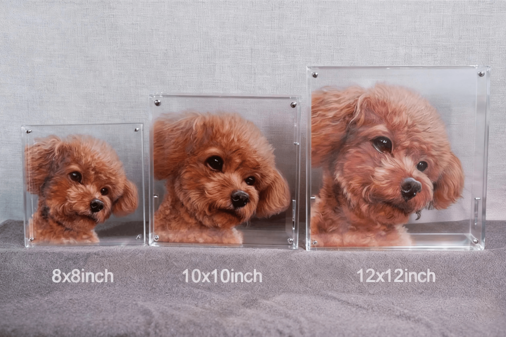 Hand - painted layered glass pet memorial photo frame - Frameza Artworks