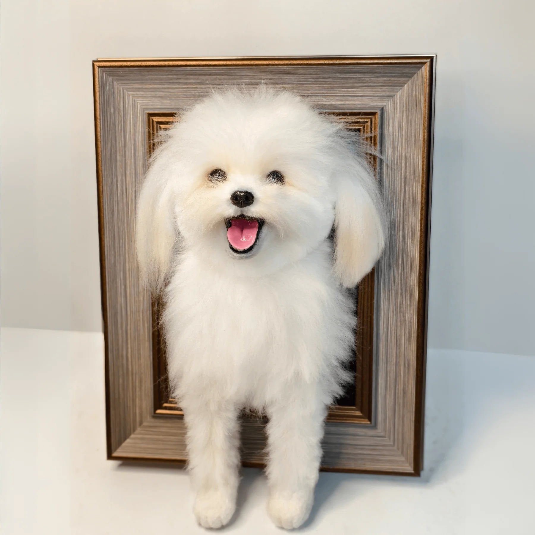 3D pet photo frame with paw prints