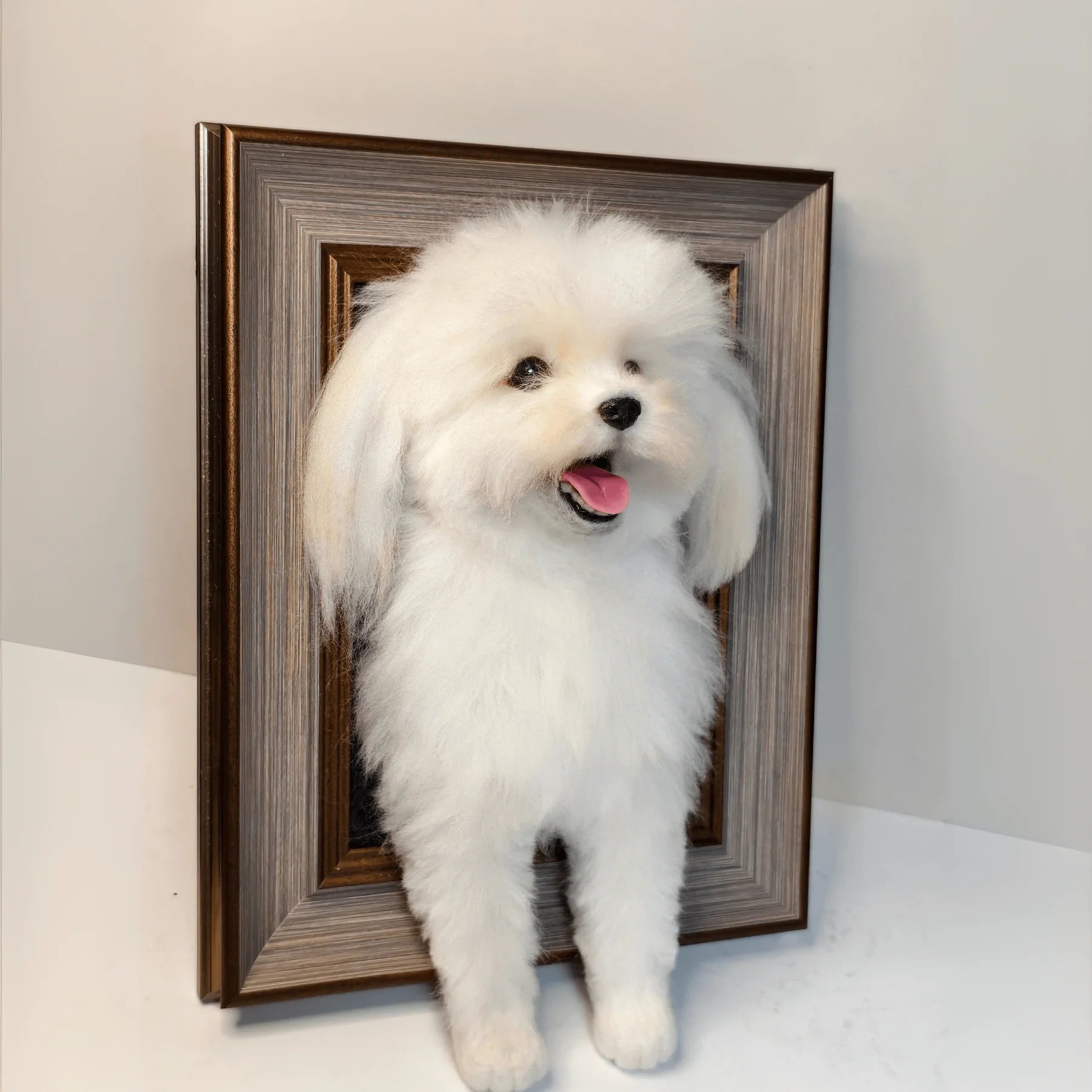 3D pet photo frame with paw prints
